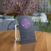 パープル ネイビー ブルー ウェディング 招待状