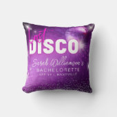 パープル ネオン ピンク ラスト ディスコ バチェロレッテ パーティー クッション (正面)