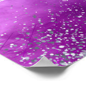 パープル・ネオン・ピンク・ラスト・ディスコ・バチェロレッテ・パーティ ポスター (角)