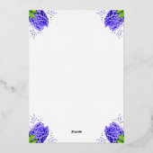 パープル ハヤシント ウェアラック 幸せなノールーズ 新年 写真 箔シーズンカード (裏面)