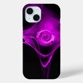 パープル・バイオレット・フラクタル・ローズ Case-Mate iPhoneケース (裏面)