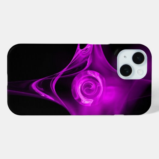 パープル・バイオレット・フラクタル・ローズ Case-Mate iPhoneケース (裏面 (横))