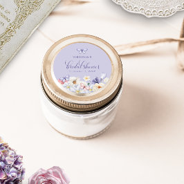 パープル バタフライ ブライダル シャワー スティッカー ラウンドシール