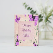 パープル・バタフライ ポストカード (スタンド正面)