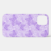 パープル・バタフライ Case-Mate iPhoneケース (裏面 (横))