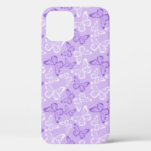パープル・バタフライ Case-Mate iPhoneケース (裏面)
