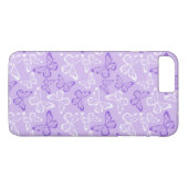 パープル・バタフライ Case-Mate iPhoneケース (裏面(横))