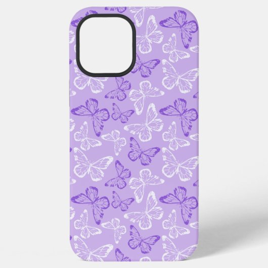 パープル・バタフライ iPhoneケース (裏面)