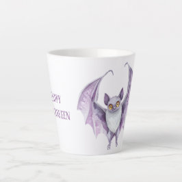 パープル・バット・スプーキー・ハロウィン カフェラテマグ