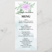 パープル・バラ・ユーカ葉リ・ズ卒業ディナー メニュー (正面)