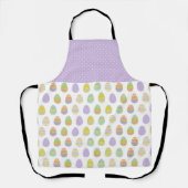 パープル&パステルカラーイースターエッグ エプロン (正面)