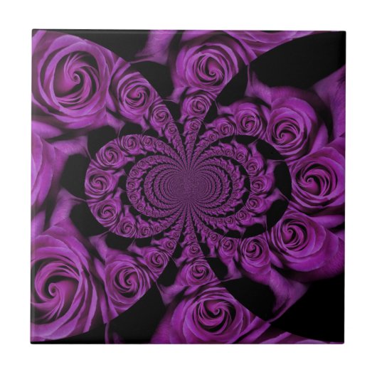 パープル・パッション:ロイヤル・ロマンス・ローズ タイル (正面)