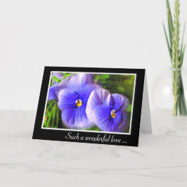 パープル・パンシー記念カード；フロステッドパンジー カード