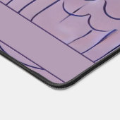 パープル&パーソナライズされた金ゴールドスカンジナビアのミニマリスト デスクマット (コーナー)