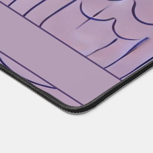 パープル&パーソナライズされた金ゴールドスカンジナビアのミニマリスト デスクマット (コーナー)