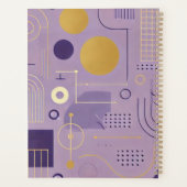 パープル&パーソナライズされた金ゴールドスカンジナビアのミニマリスト プランナー手帳 (裏面)