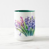 パープル ヒヤシンス ブーケ 春の祝い マグカップ (中央)
