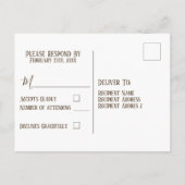 パープル ピオニー ウェディング  RSVP カード (裏面)