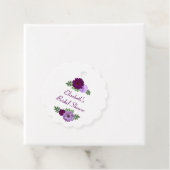 パープル ピオニー フラワーブライダルシャワー フェイバータグ (インサイチュ)