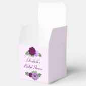 パープル ピオニー フラワーブライダルシャワー フェイバーボックス (オープン)