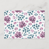 パープル ピオニー フラワーレセプション アコモデーション カード (裏面)