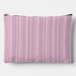 パープル ピンクのストライプ柄 アクセサリーポーチ