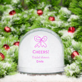 パープル ピンクの弓 ブライダルシャワー 名前を追加 (クリスマス)