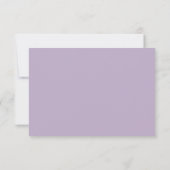 パープル+ピンクの花柄の結婚式RSVP 出欠カード (裏面)