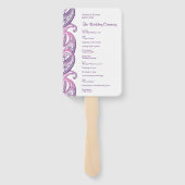 パープル&ピンクインディアンペイズリー結婚式 プログラム ハンドファン (裏面)