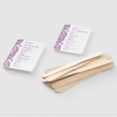 パープル&ピンクインディアンペイズリー結婚式 プログラム ハンドファン (組立なし)