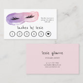 パープル&ピンクウォーターカラーラッシュアーティストロイヤリティ 名刺 (正面/裏面)