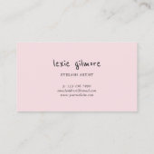 パープル&ピンクウォーターカラーラッシュアーティストロイヤリティ 名刺 (裏面)