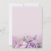 パープル&ピンクガーデンフラワーズ18誕生日 招待状 (裏面)