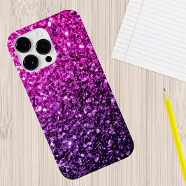 パープル ピンクグラデーション ラメ風 スパークル Case-Mate iPhone 14ケース
