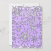 パープル&ピンクスノーフレーク冬ワンダーランドパーティー 招待状 (裏面)
