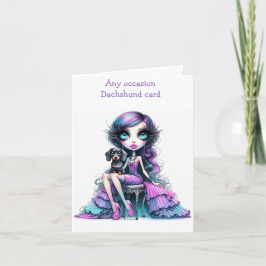 パープル&ピンクパステルダックシュンドカード カード (正面)