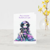 パープル&ピンクパステルダックシュンドカード カード (黄色い花)