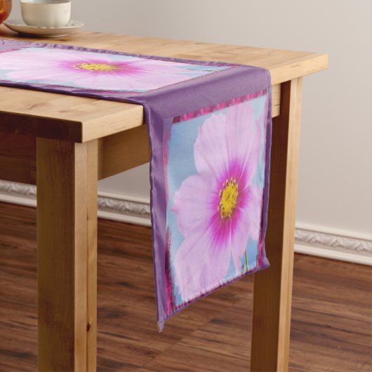 パープル&ピンクフローラテーブルランナー ショートテーブルランナー (インサイチュ)