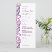 パープル&ピンクペイズリー伝統的インディアン結婚ズ プログラム (スタンド正面)