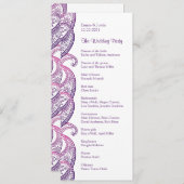 パープル&ピンクペイズリー伝統的インディアン結婚ズ プログラム (正面/裏面)