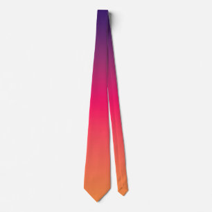 パープル ピンク オレンジ グラデーション ネクタイ