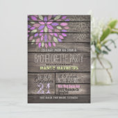 パープル、ピンク、グリーン; ラスティックな独身最後の女祭り 招待状 (スタンド正面)