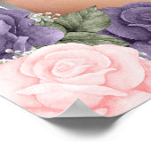 パープル ピンク シルバー フォト メモリアル 葬儀 看板 ポスター (角)