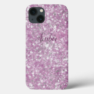 パープル ピンク スパークル ギター エレガント オリジナル iPhone 13ケース
