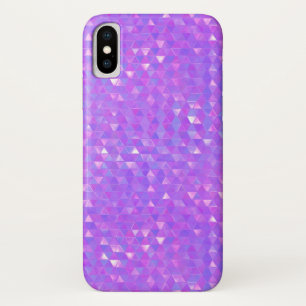 パープル ピンク トレンディ トライアングル 幾何学模様 iPhone X ケース