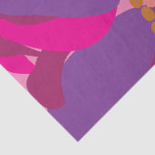 パープル ピンク フラワー パターン 薄葉紙 (詳細)