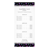 パープル ピンク ブルー プロフェッショナル ペット サロン サービス ラックカード (裏面)
