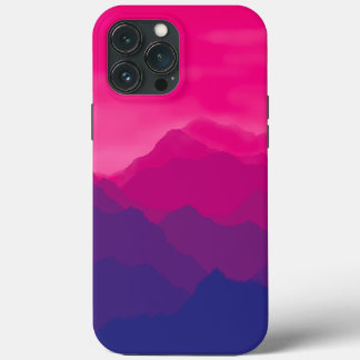 パープル ピンク マウンテングラデーション iPhone 13 PRO MAXケース