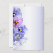 パープル ピンク ライラック パンジー フラワーリュスティック 招待状 (正面)