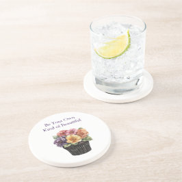 パープル ピンク レッド イエロー オレンジ 花柄 カップケーキ コースター